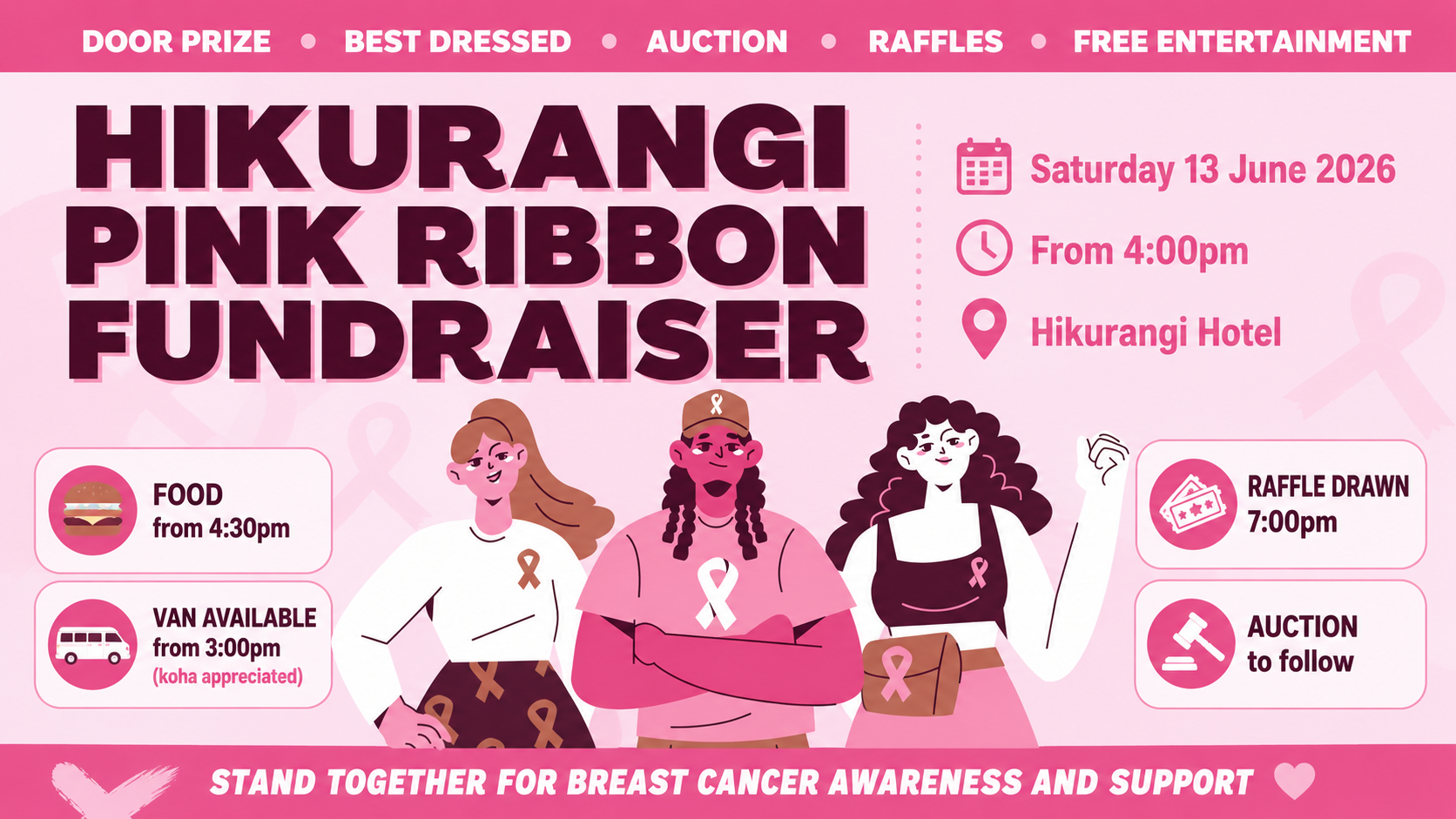 Hikurangi Community Pink Ribbon Fundrasier